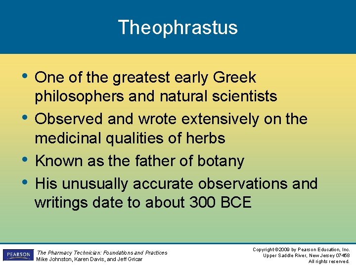 Theophrastus • One of the greatest early Greek • • • philosophers and natural Theophrastus • One of the greatest early Greek • • • philosophers and natural