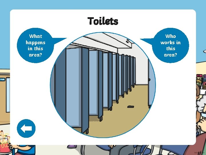 Toilets What happens in this area? Who works in this area? 