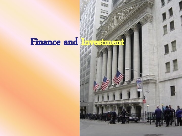 Finance and Investment 