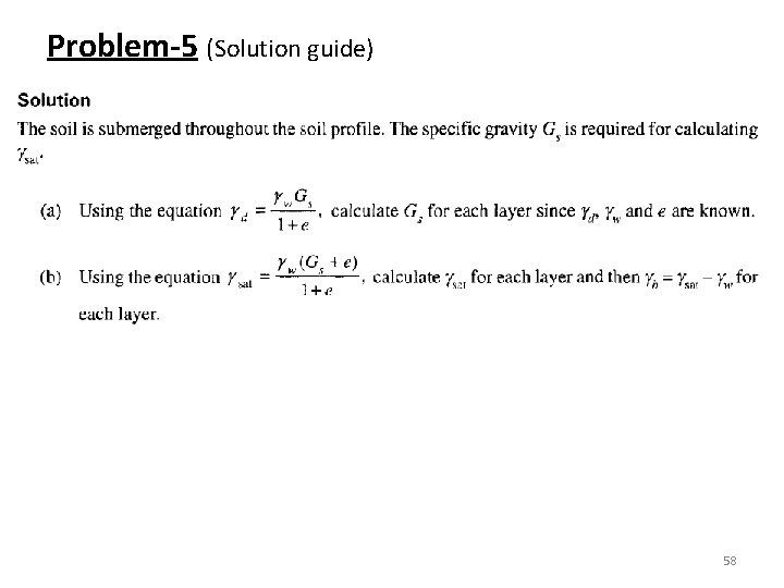Problem-5 (Solution guide) 58 