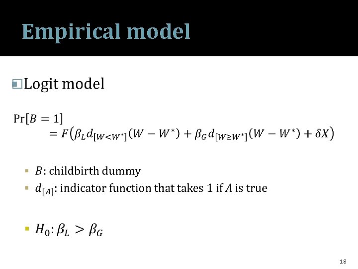 Empirical model � 18 