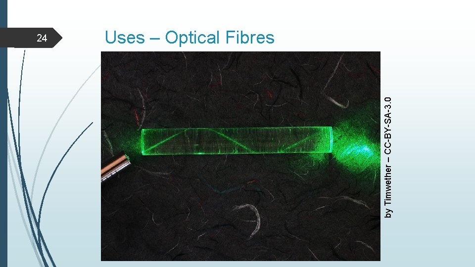 by Timwether – CC-BY-SA-3. 0 24 Uses – Optical Fibres 