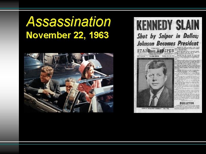 Assassination November 22, 1963 