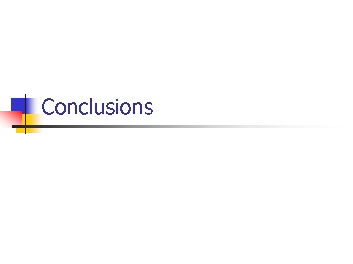 Conclusions 