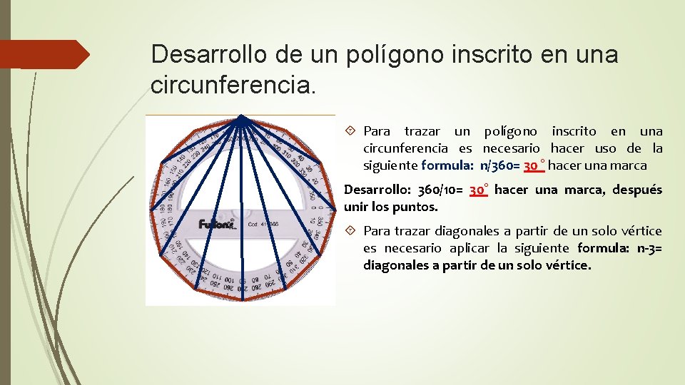 Ejemplo de un polgono inscrito en una circunferencia