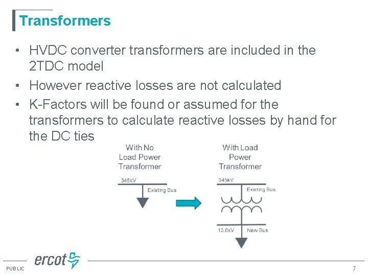 Transformers • HVDC converter transformers are included in the 2 TDC model • However Transformers • HVDC converter transformers are included in the 2 TDC model • However