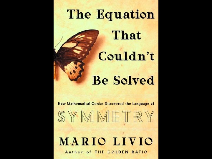 The Equation that Couldn’t be Solved Mario Livio 