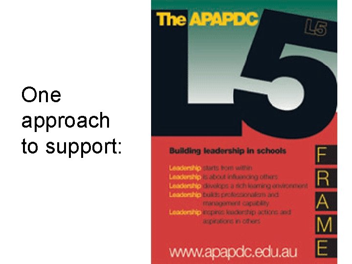 One approach to support: 