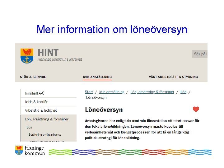 Mer information om löneöversyn Mer information om löneöversyn