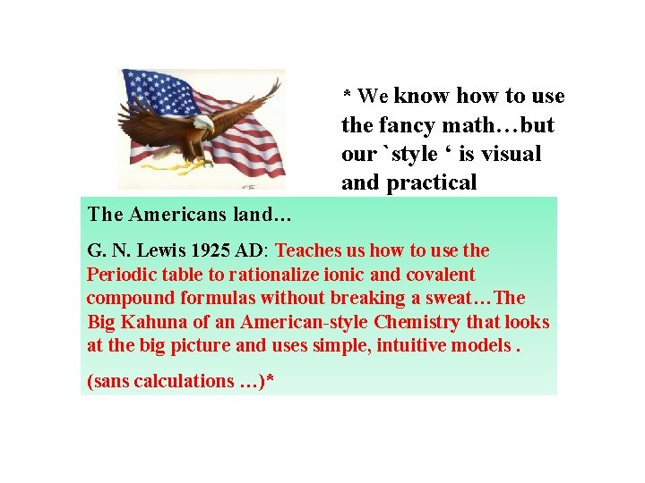 * We know how to use the fancy math…but our `style ‘ is visual