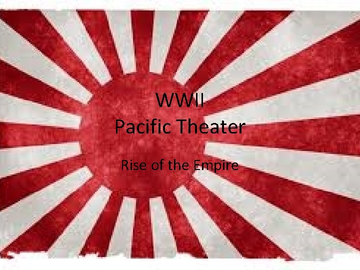 WWII Pacific Theater Rise of the Empire 