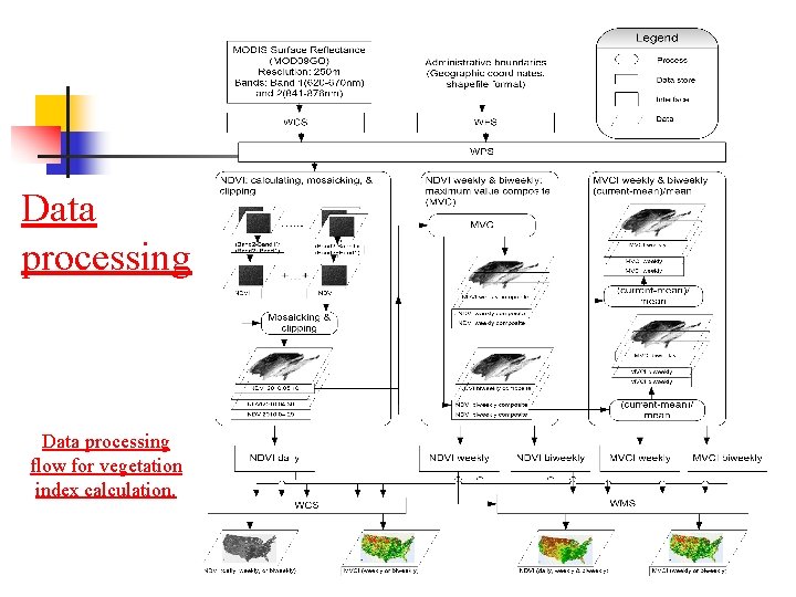 Data processing flow for vegetation index calculation. 