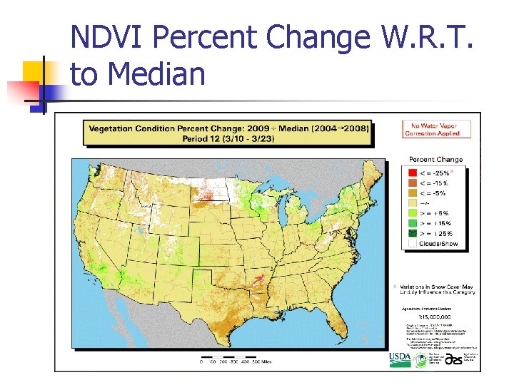 NDVI Percent Change W. R. T. to Median 