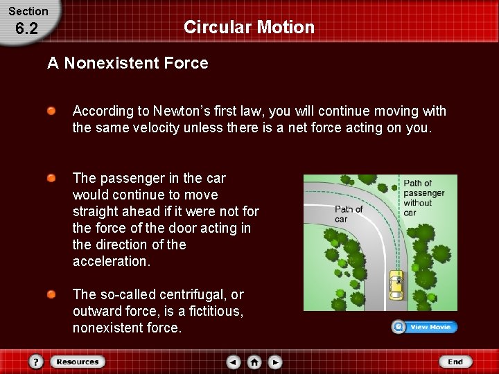 Section 6. 2 Circular Motion A Nonexistent Force According to Newton’s first law, you Section 6. 2 Circular Motion A Nonexistent Force According to Newton’s first law, you