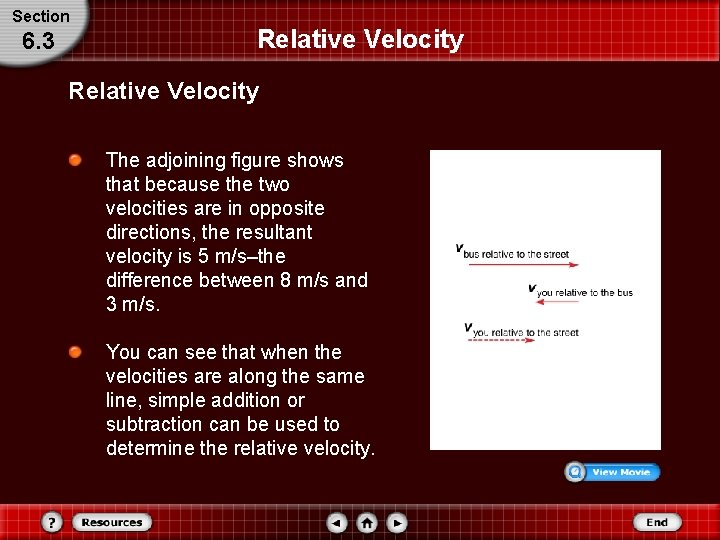 Section 6. 3 Relative Velocity The adjoining figure shows that because the two velocities Section 6. 3 Relative Velocity The adjoining figure shows that because the two velocities