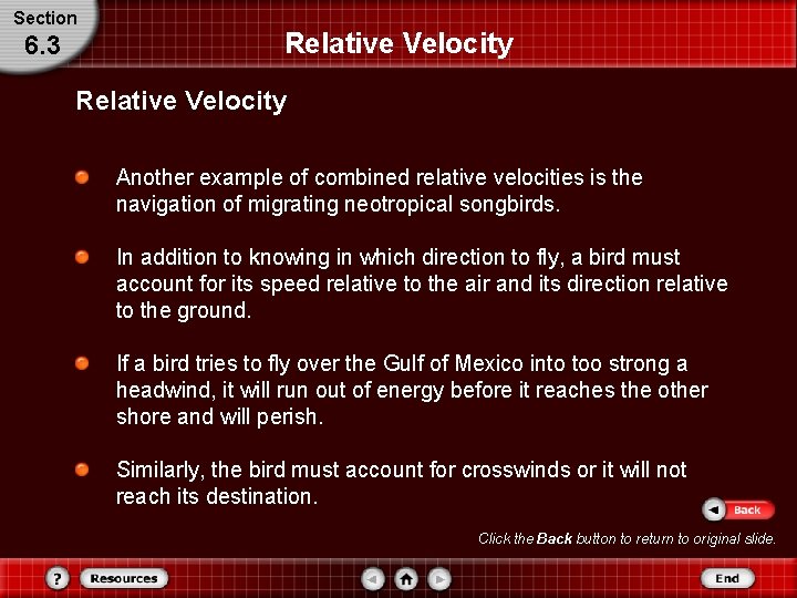 Section 6. 3 Relative Velocity Another example of combined relative velocities is the navigation Section 6. 3 Relative Velocity Another example of combined relative velocities is the navigation