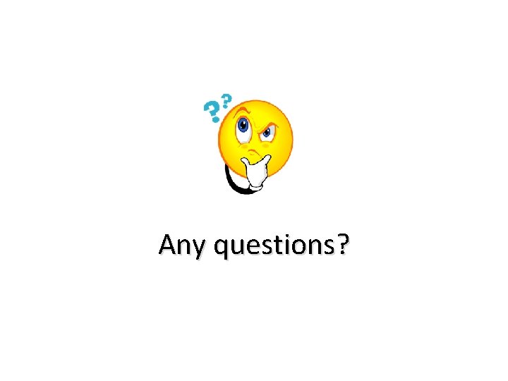 Any questions? 
