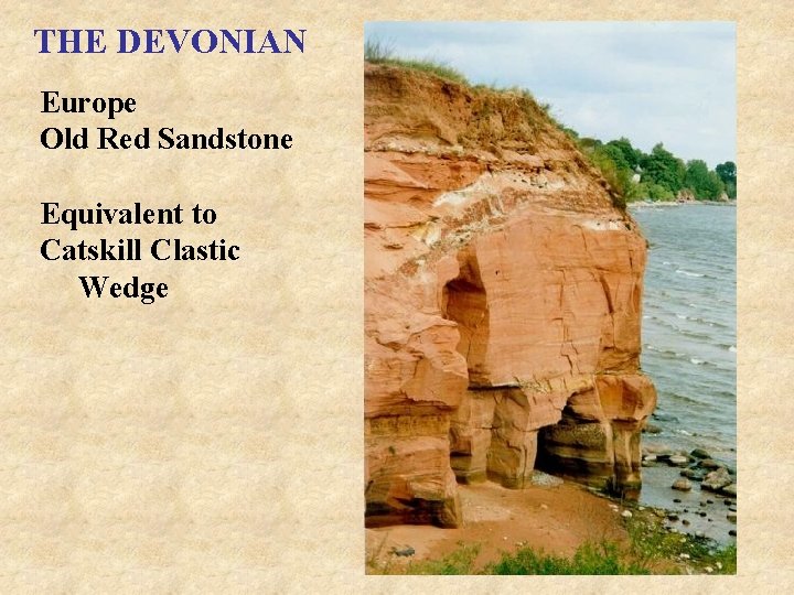 THE DEVONIAN Europe Old Red Sandstone Equivalent to Catskill Clastic Wedge 