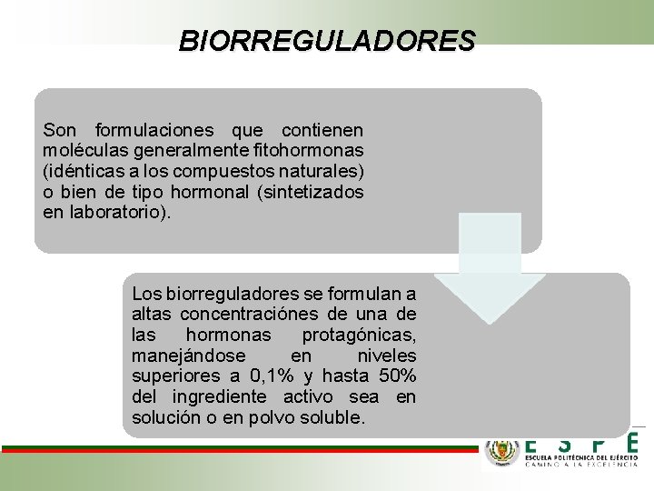 BIORREGULADORES Son formulaciones que contienen moléculas generalmente fitohormonas (idénticas a los compuestos naturales) o