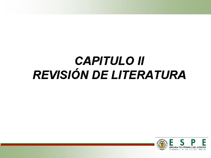 CAPITULO II REVISIÓN DE LITERATURA 