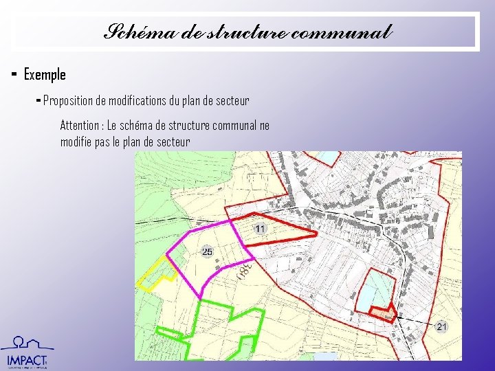 Schéma de structure communal ¬ Exemple ¬ Proposition de modifications du plan de secteur