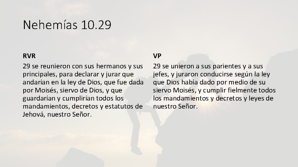 Nehemías 10. 29 RVR 29 se reunieron con sus hermanos y sus principales, para