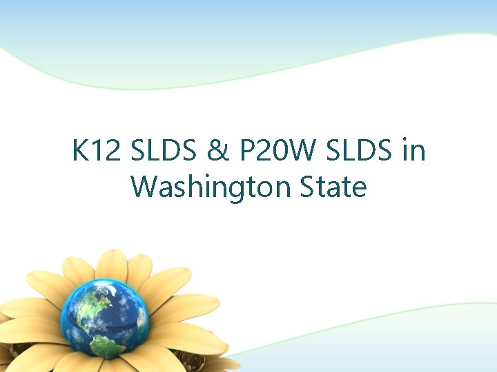 K 12 SLDS & P 20 W SLDS in Washington State 