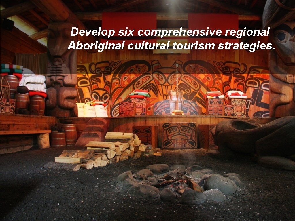 Develop six comprehensive regional Aboriginal cultural tourism strategies. 