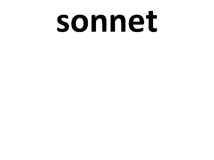 sonnet 