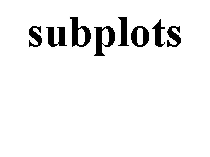 subplots 