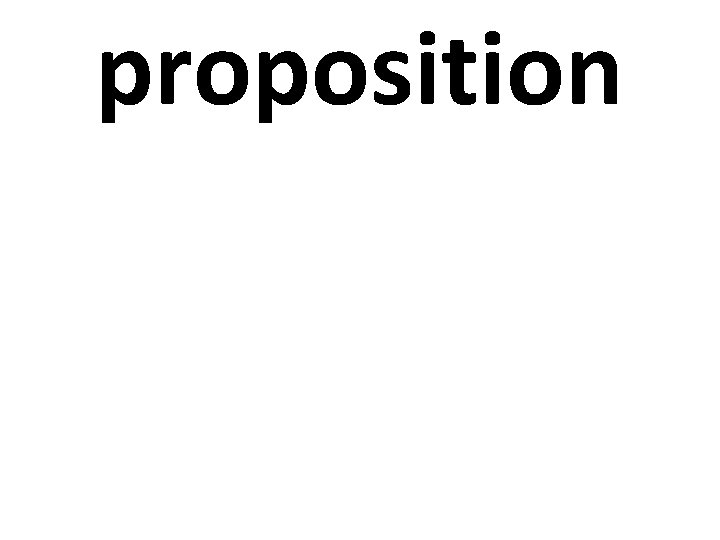 proposition 