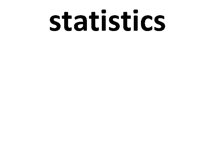 statistics 