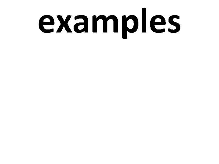examples 