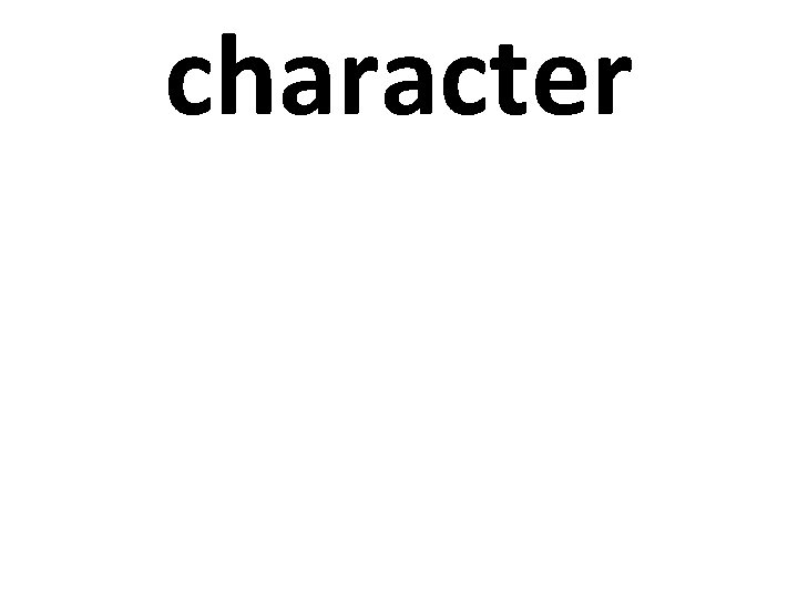 character 