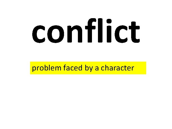 conflict problem faced by a character 