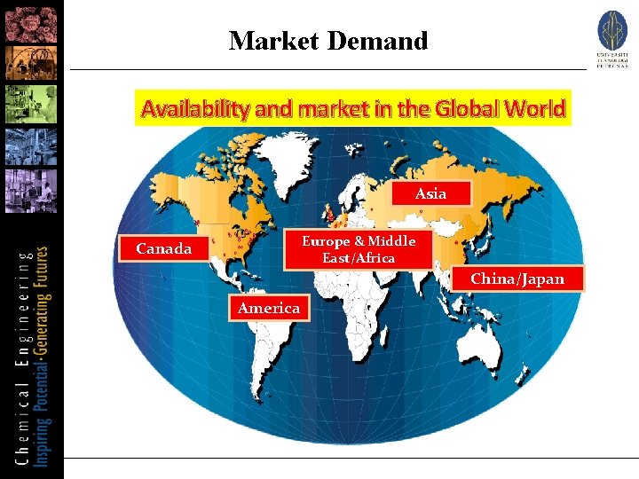 Market Demand Availability and market in the Global World Asia Europe & Middle East/Africa
