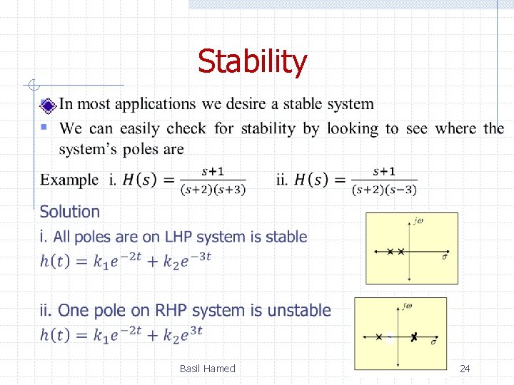 Stability Basil Hamed 24 