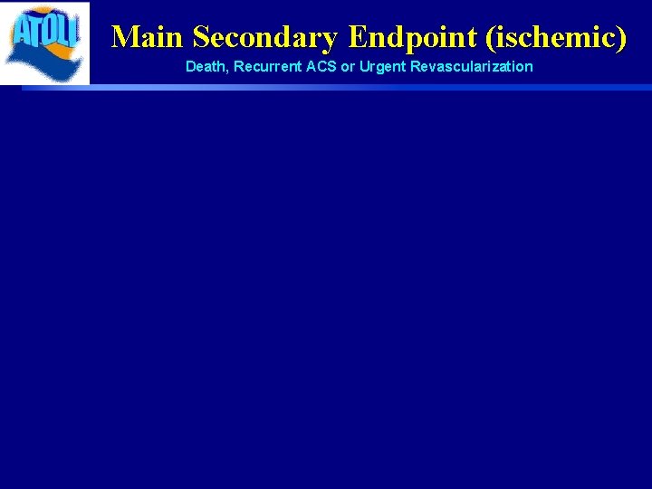 Main Secondary Endpoint (ischemic) Death, Recurrent ACS or Urgent Revascularization 