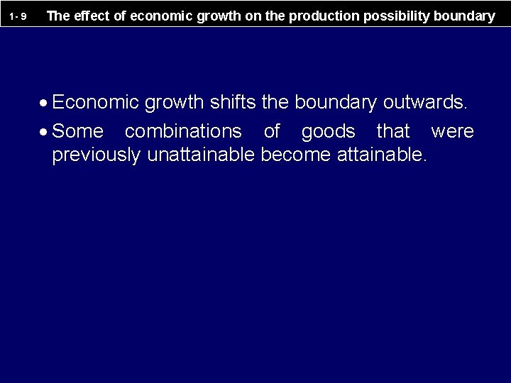 1 - 9 The effect of economic growth on the production possibility boundary ·