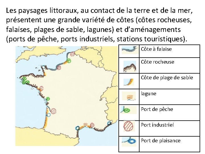 Les paysages littoraux, au contact de la terre et de la mer, présentent une