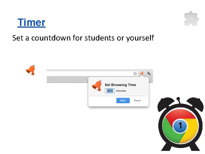 Timer Set a countdown for students or yourself 1 