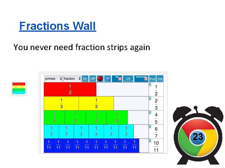 Fractions Wall You never need fraction strips again 23 