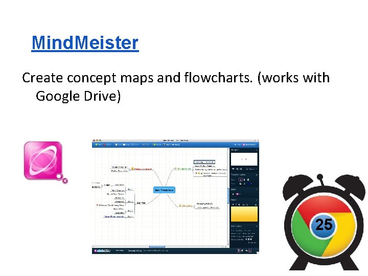 Mind. Meister Create concept maps and flowcharts. (works with Google Drive) 25 
