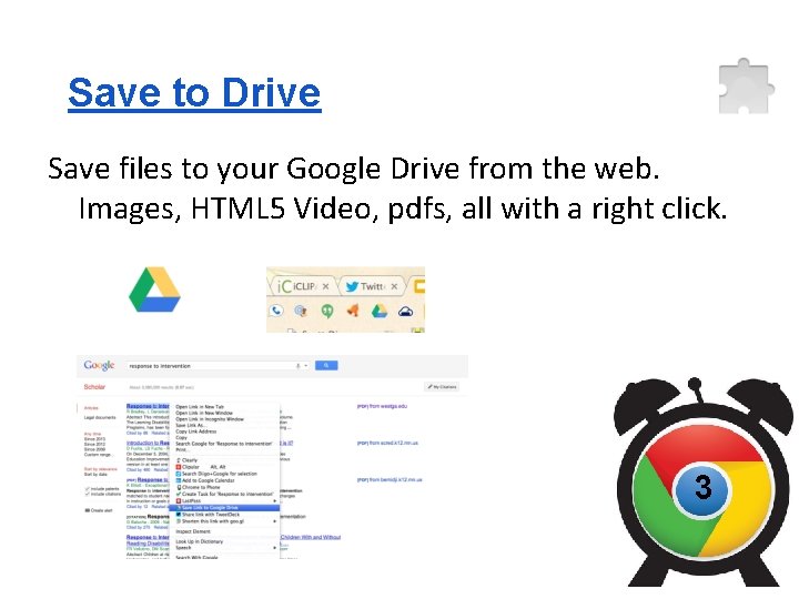 Save to Drive Save files to your Google Drive from the web. Images, HTML