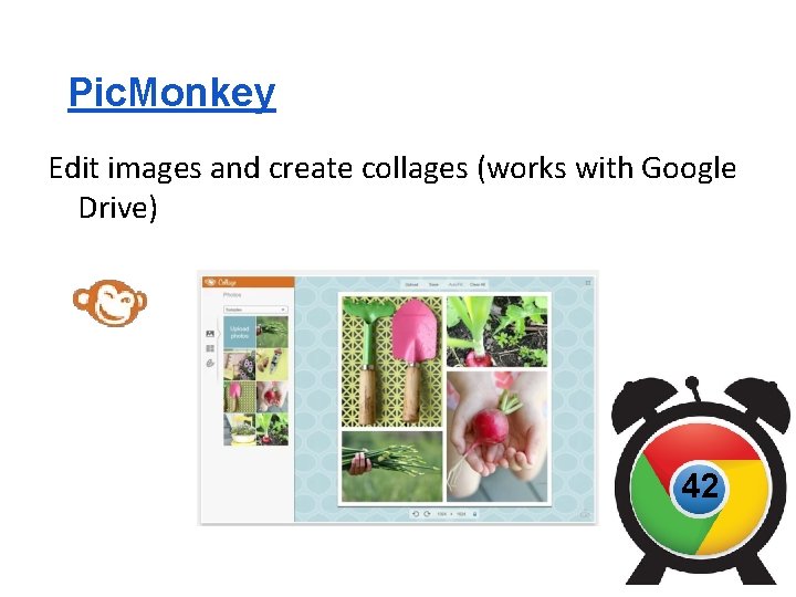 Pic. Monkey Edit images and create collages (works with Google Drive) 42 