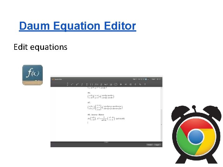 Daum Equation Editor Edit equations 