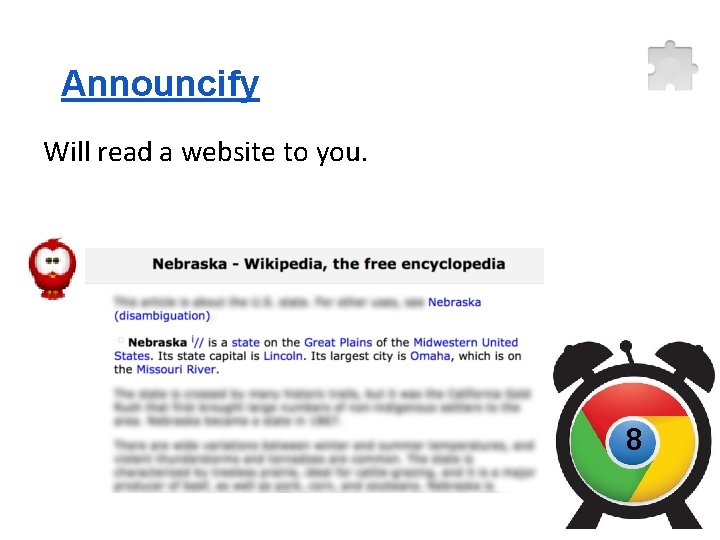 Announcify Will read a website to you. 8 