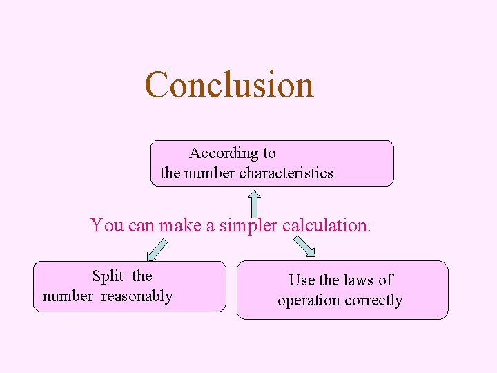 Conclusion According to the number characteristics You can make a simpler calculation. Split the
