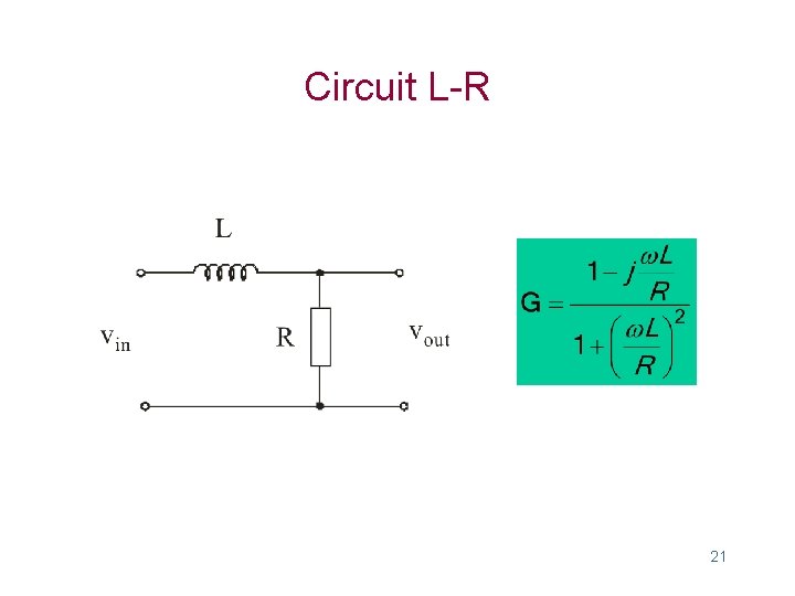 Circuit L-R 21 