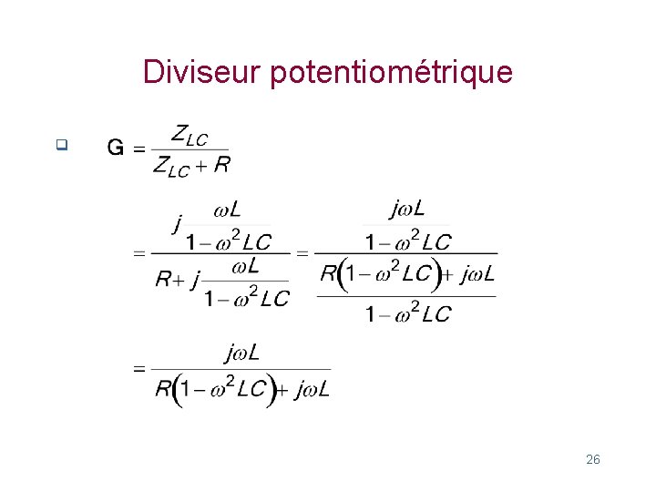 Diviseur potentiométrique q 26 